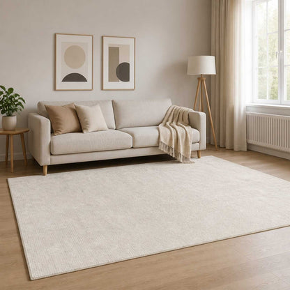 Vloerkleed Crèmekleurig 120 x 180 cm 100% Polyester 3 mm