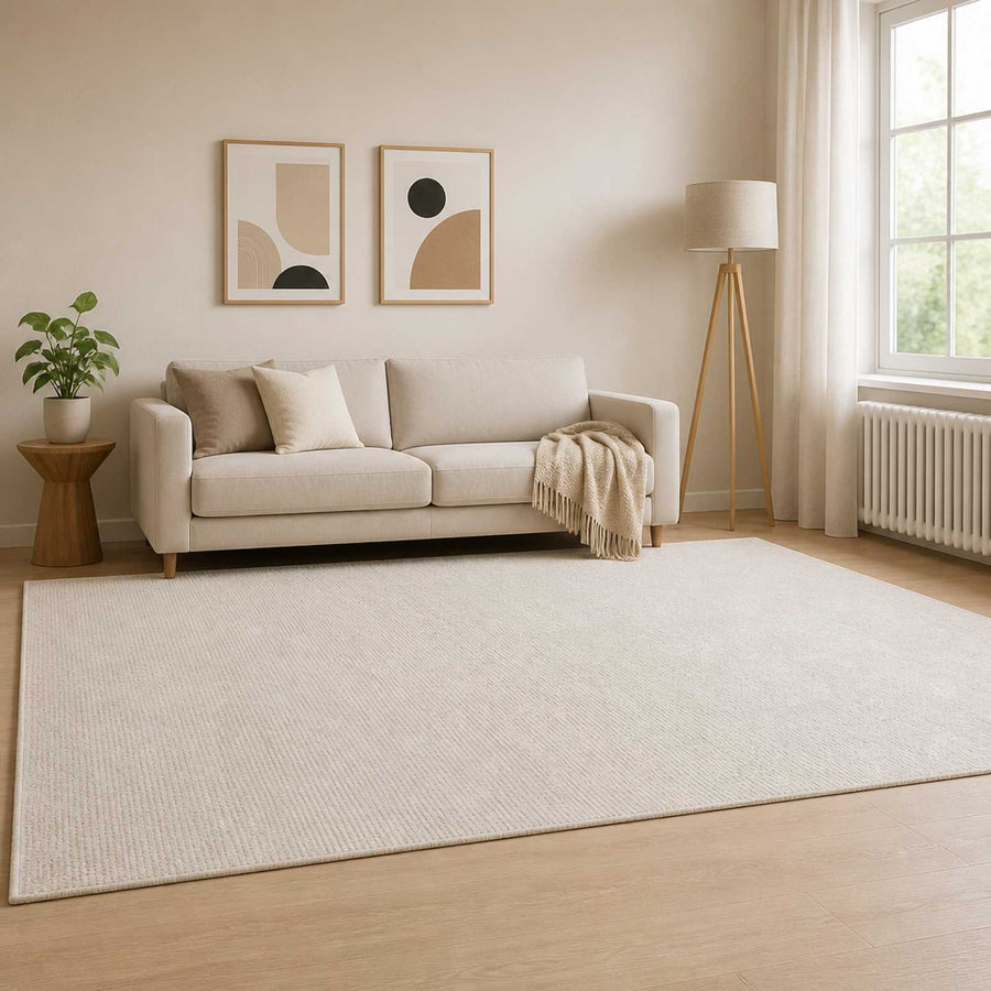 Vloerkleed Crèmekleurig 160 x 230 cm 100% Polyester 3 mm