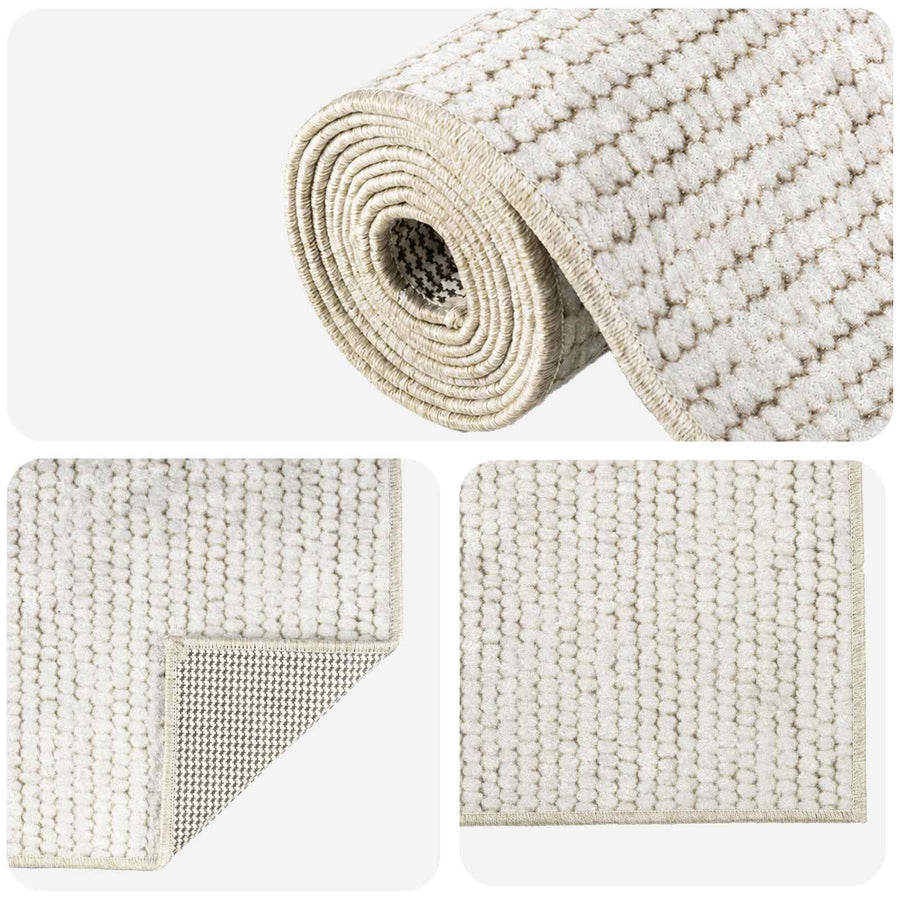 Vloerkleed Crèmekleurig 160 x 230 cm 100% Polyester 3 mm