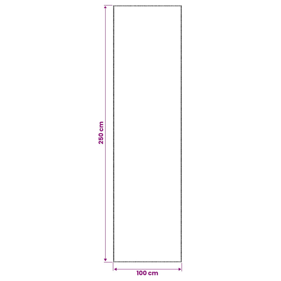 Vloerkleed Beige 100 x 250 cm 100% Polyester 3 mm Wasbaar
