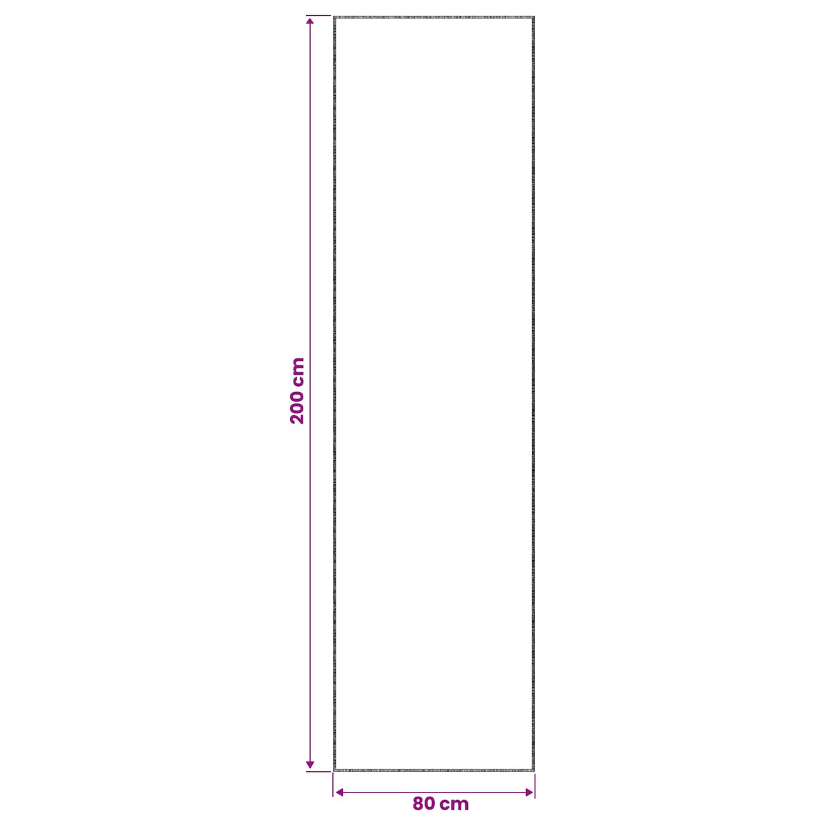 Vloerkleed Antraciet 80 x 200 cm 100% Polyester 3 mm Wasbaar