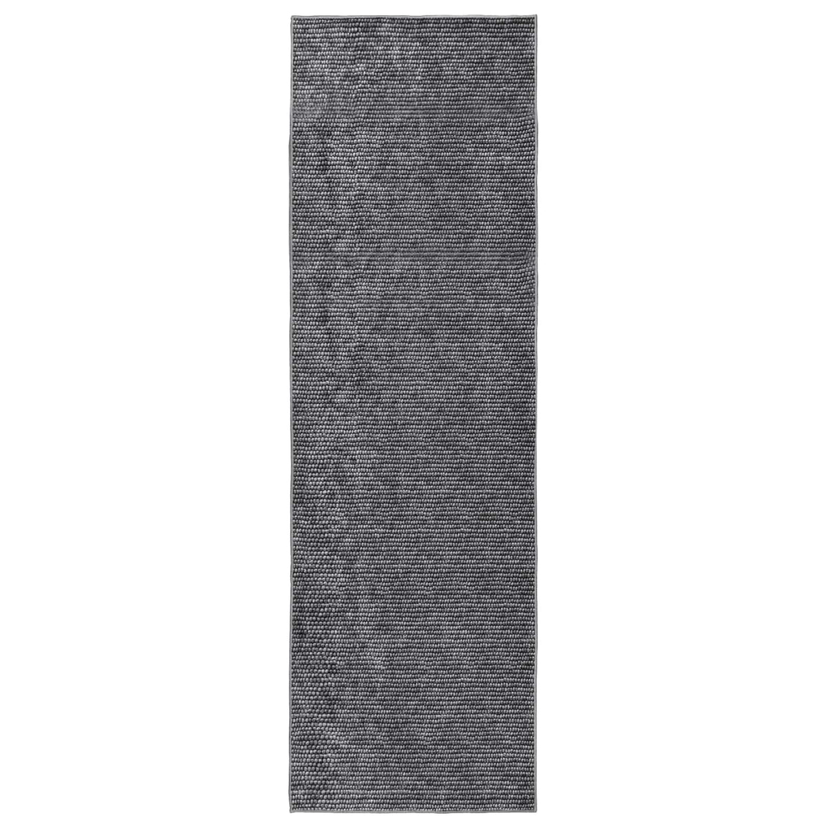 Vloerkleed Antraciet 80 x 200 cm 100% Polyester 3 mm Wasbaar