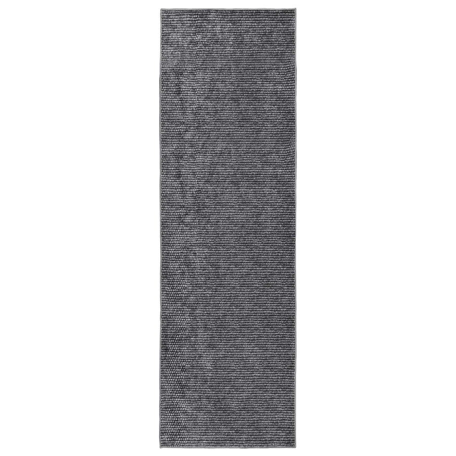 Vloerkleed Antraciet 80 x 200 cm 100% Polyester 3 mm Wasbaar