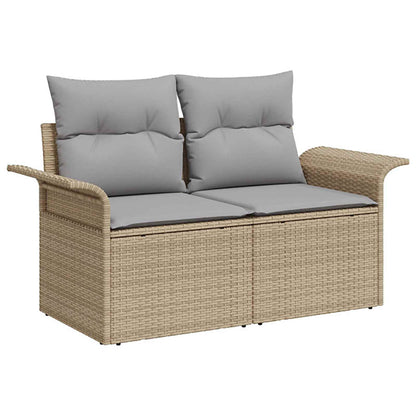Bankstel 6 st 4-Aantal zitplaatsen Beige en Licht Grijs