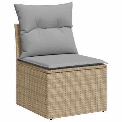 Bankstel 6 st 4-Aantal zitplaatsen Beige en Licht Grijs
