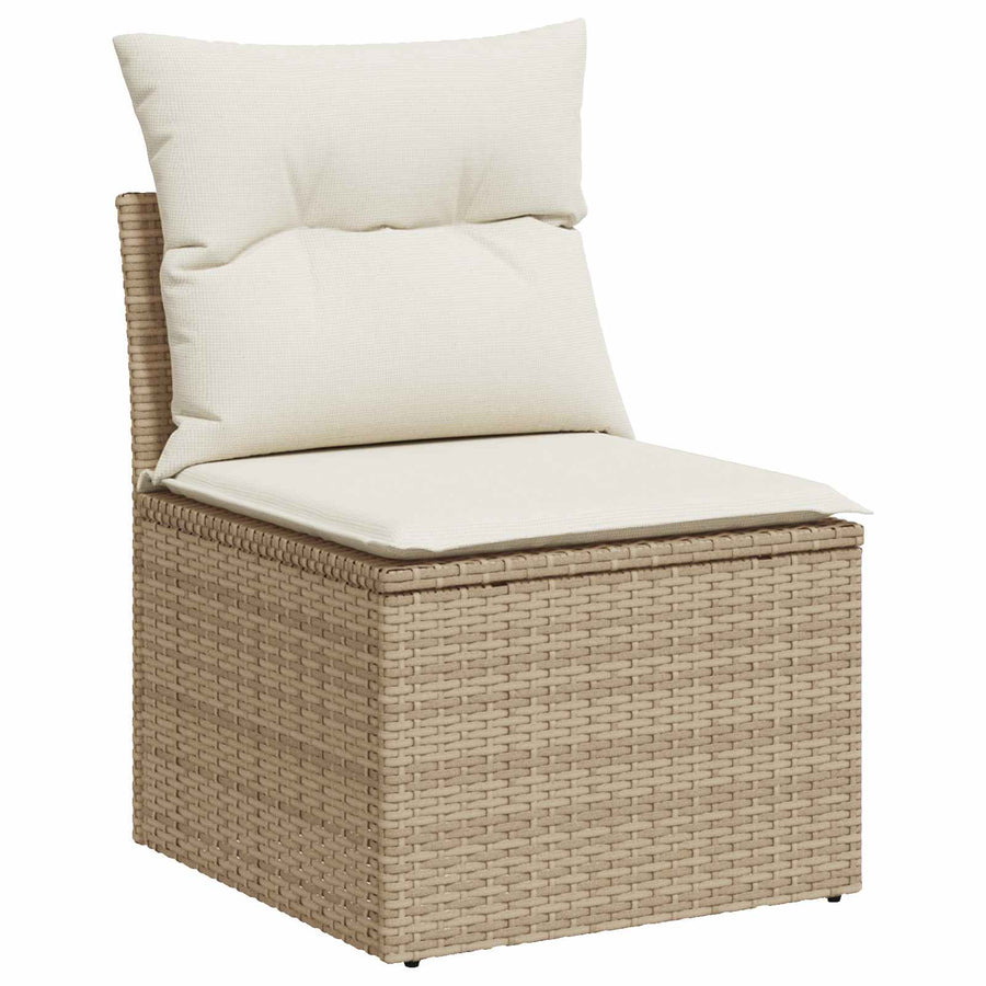 Bankstel 6 st 4-Aantal zitplaatsen Beige en Crème Wit