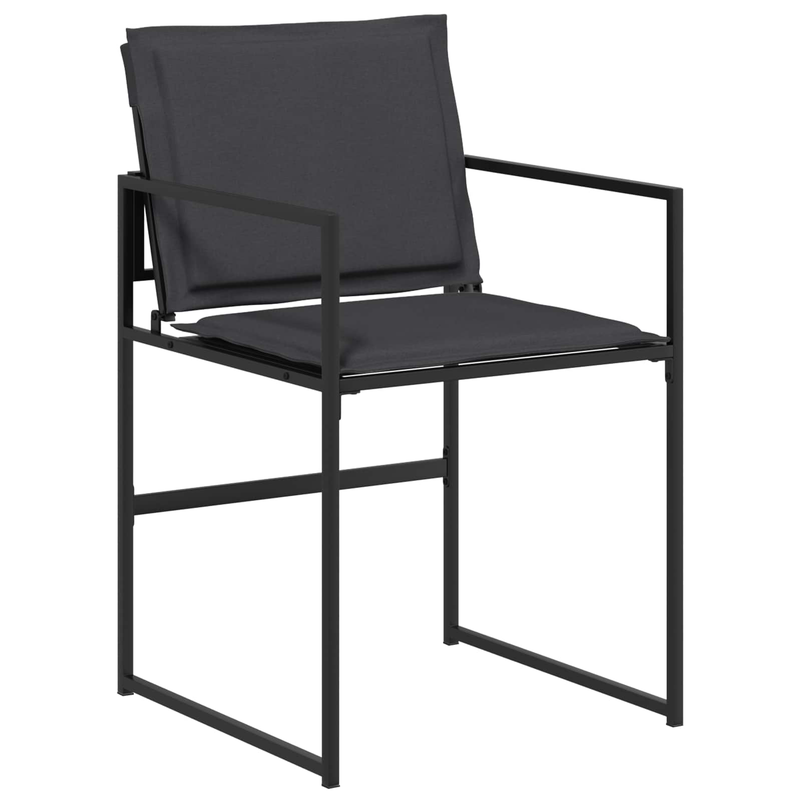 Tuin eettafelset 5 pcs Zwart en Donkergrijs 80 x 80 x 73 cm