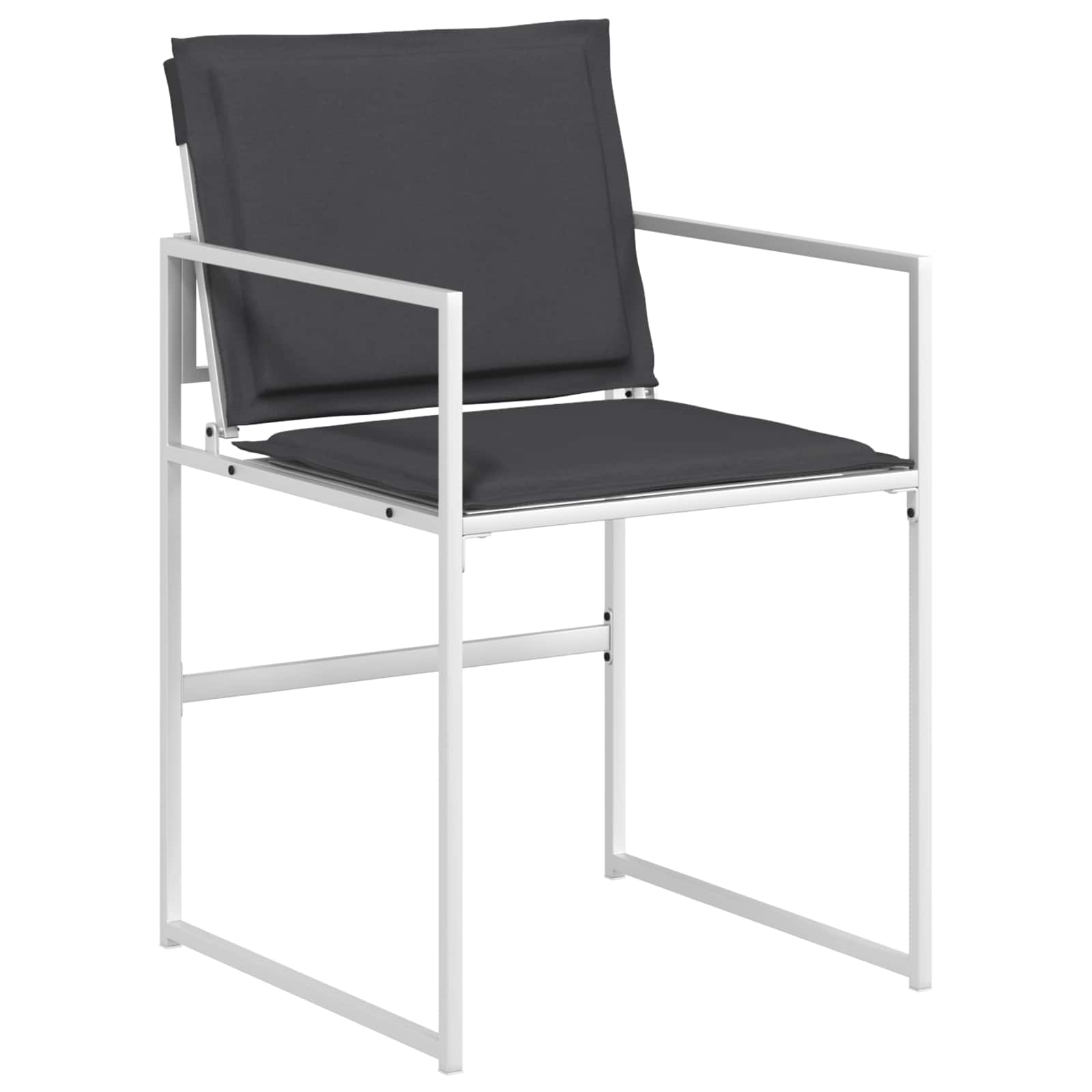 Tuin eettafelset 5 pcs Wit en antracietkleurig 80 x 80 x 73 cm