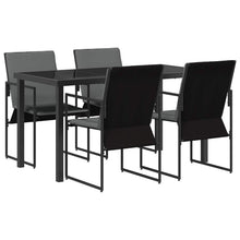 Tuin eettafelset 5 pcs Zwart en Anthraciet 140 x 70 x 73 cm