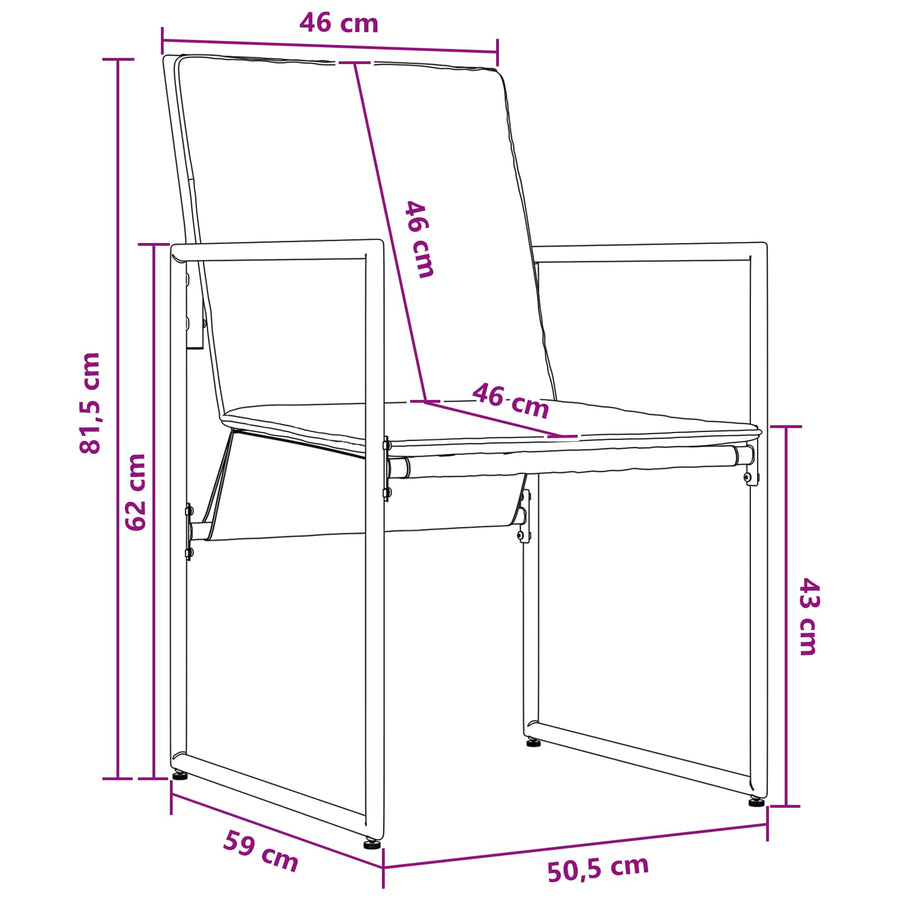 Tuin eettafelset 5 pcs Zwart en Anthraciet 140 x 70 x 73 cm