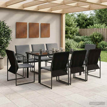Tuin eettafelset 9 pcs Zwart en Anthraciet 160 x 80 x 73 cm