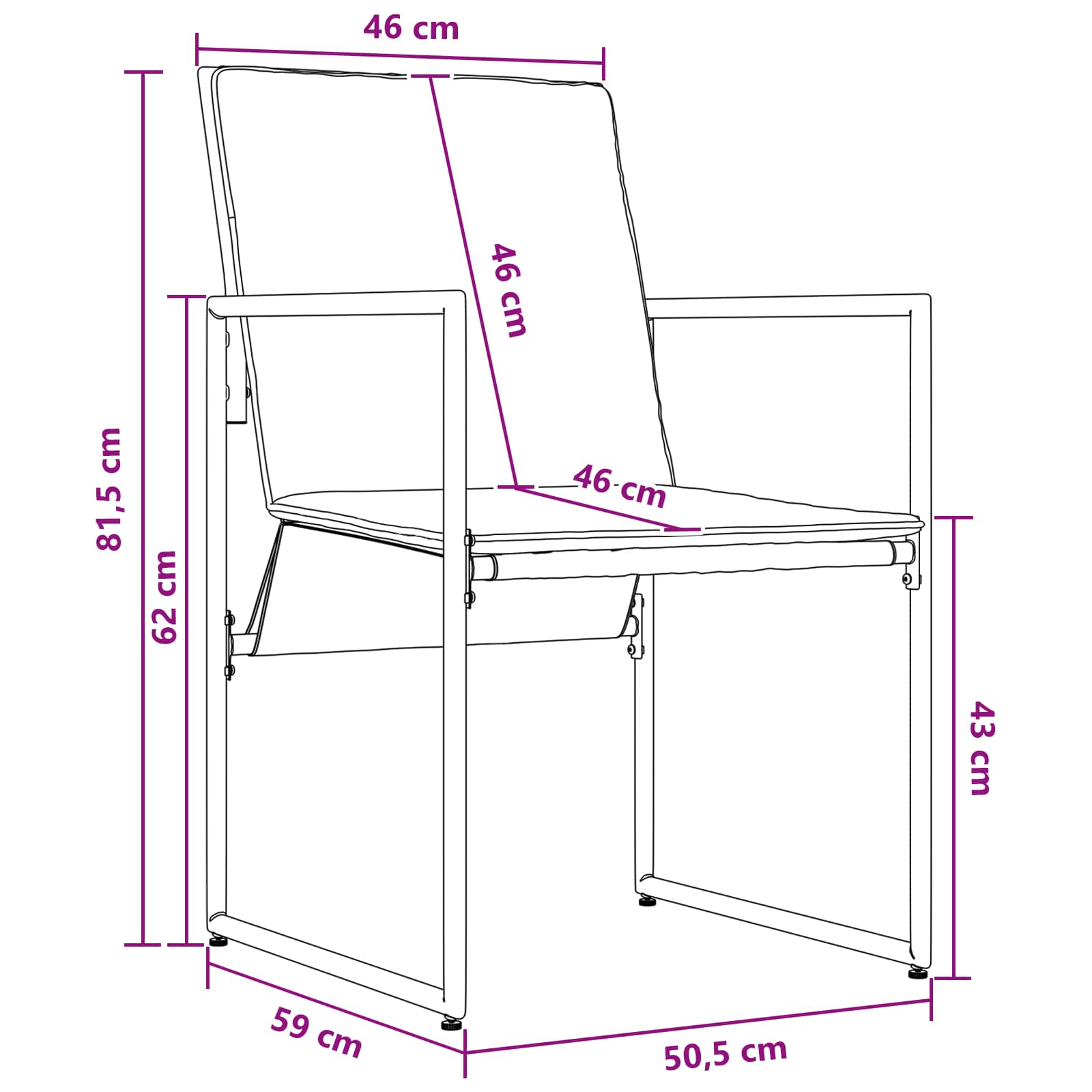Tuin eettafelset 9 pcs Zwart en Anthraciet 160 x 80 x 73 cm