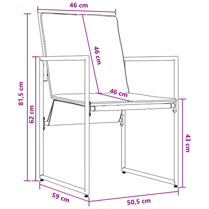 Tuin eettafelset 9 pcs Zwart en Anthraciet 200 x 80 x 73 cm