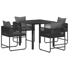Tuin eettafelset 5 pcs Zwart en Anthraciet 80 x 80 x 73 cm