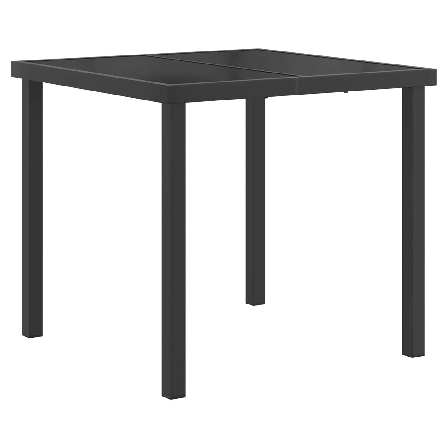 Tuin eettafelset 5 pcs Zwart en Anthraciet 80 x 80 x 73 cm