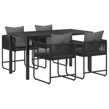 Tuin eettafelset 5 pcs Zwart en Anthraciet 140 x 80 x 73 cm