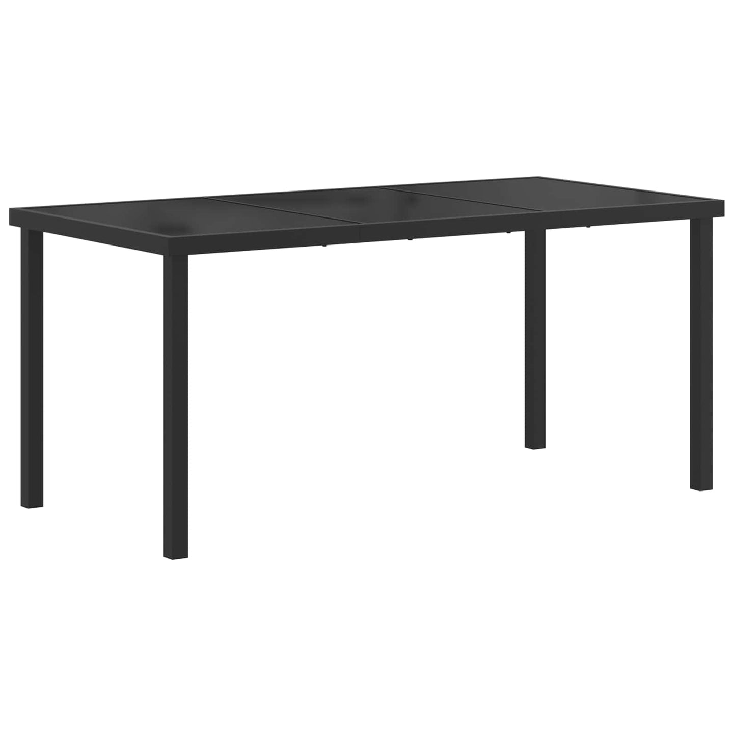 Tuin eettafelset 9 pcs Zwart en Anthraciet 160 x 80 x 73 cm