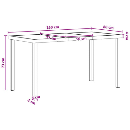 Tuin eettafelset 9 pcs Zwart en Anthraciet 160 x 80 x 73 cm