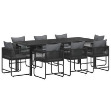 Tuin eettafelset 9 pcs Zwart en Anthraciet 200 x 80 x 73 cm