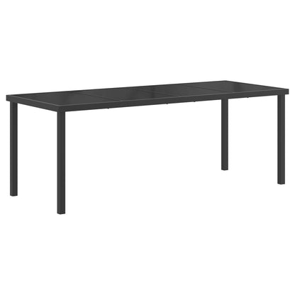 Tuin eettafelset 9 pcs Zwart en Anthraciet 200 x 80 x 73 cm
