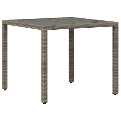 Buiten eettafelset 5 st Grijs poly rattan