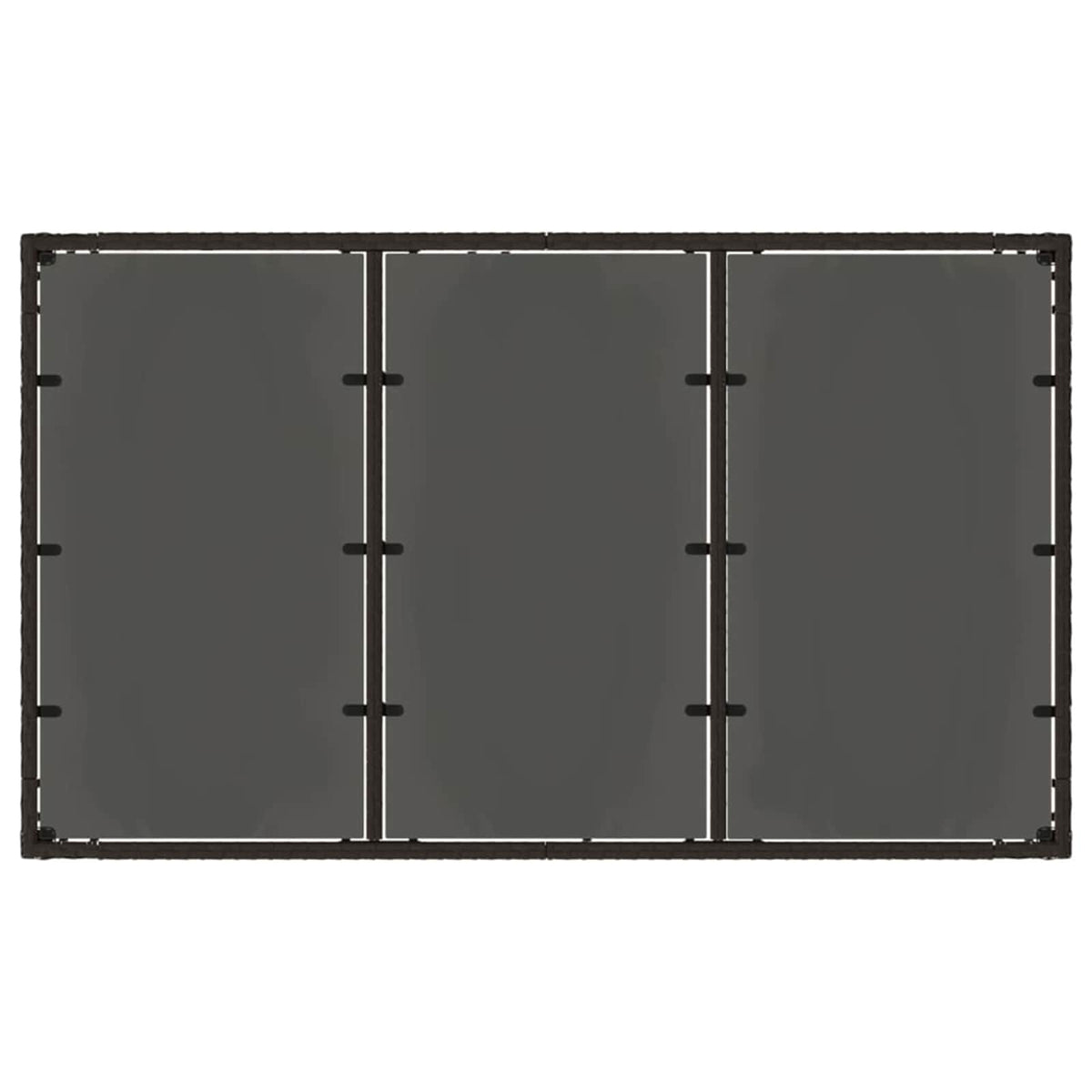 Buiten eettafelset 7 st Zwart poly rattan