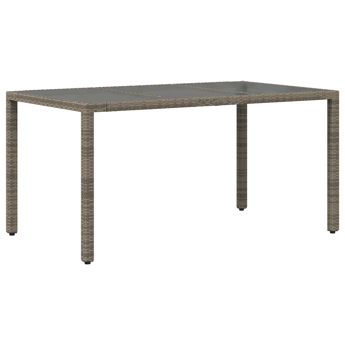 Buiten eettafelset 5 st Grijs poly rattan
