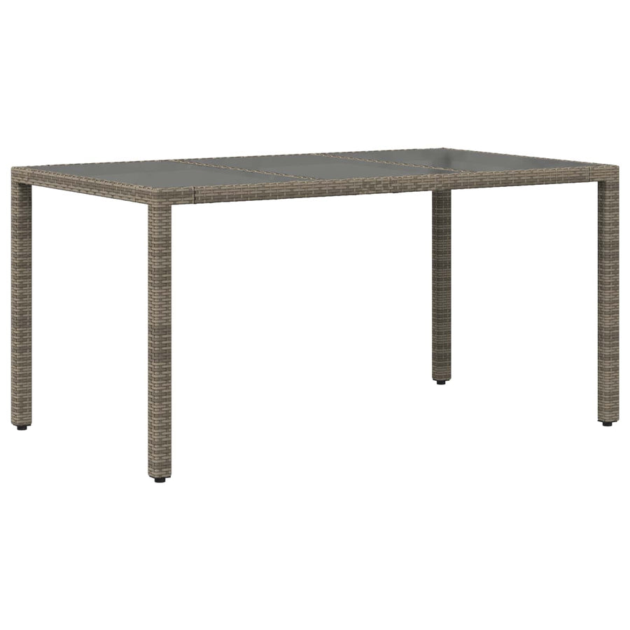 Buiten eettafelset 5 st Grijs poly rattan