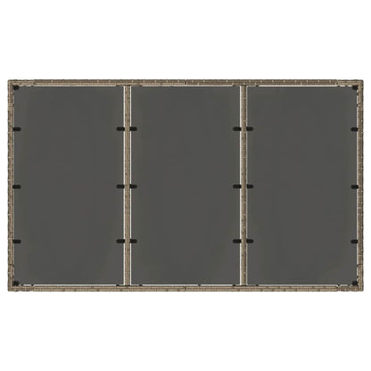 Buiten eettafelset 5 st Grijs poly rattan