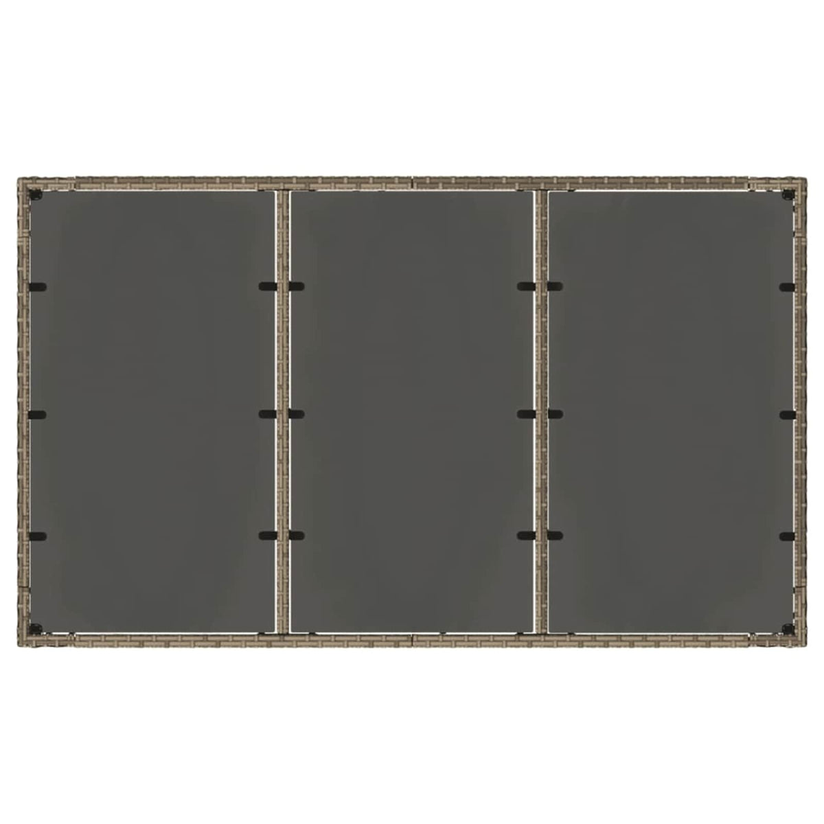 Buiten eettafelset 7 st Grijs poly rattan