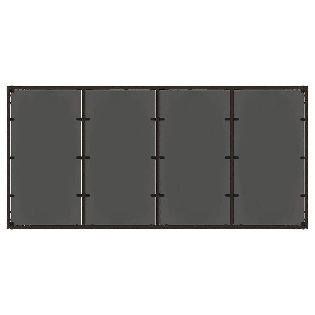 Buiten eettafelset 9 st Zwart poly rattan