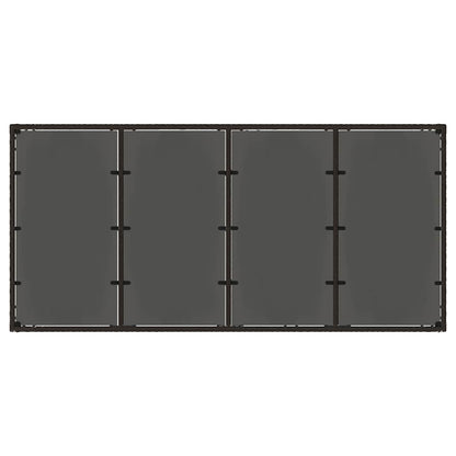 Buiten eettafelset 9 st Zwart poly rattan