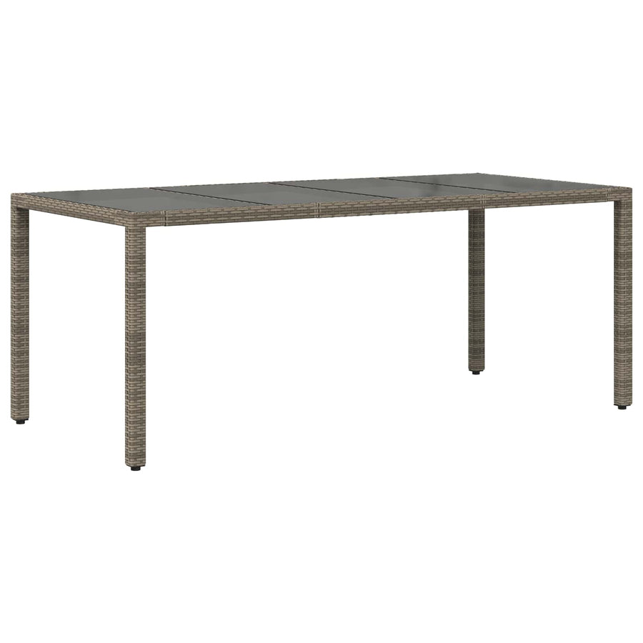 Buiten eettafelset 9 st Grijs poly rattan