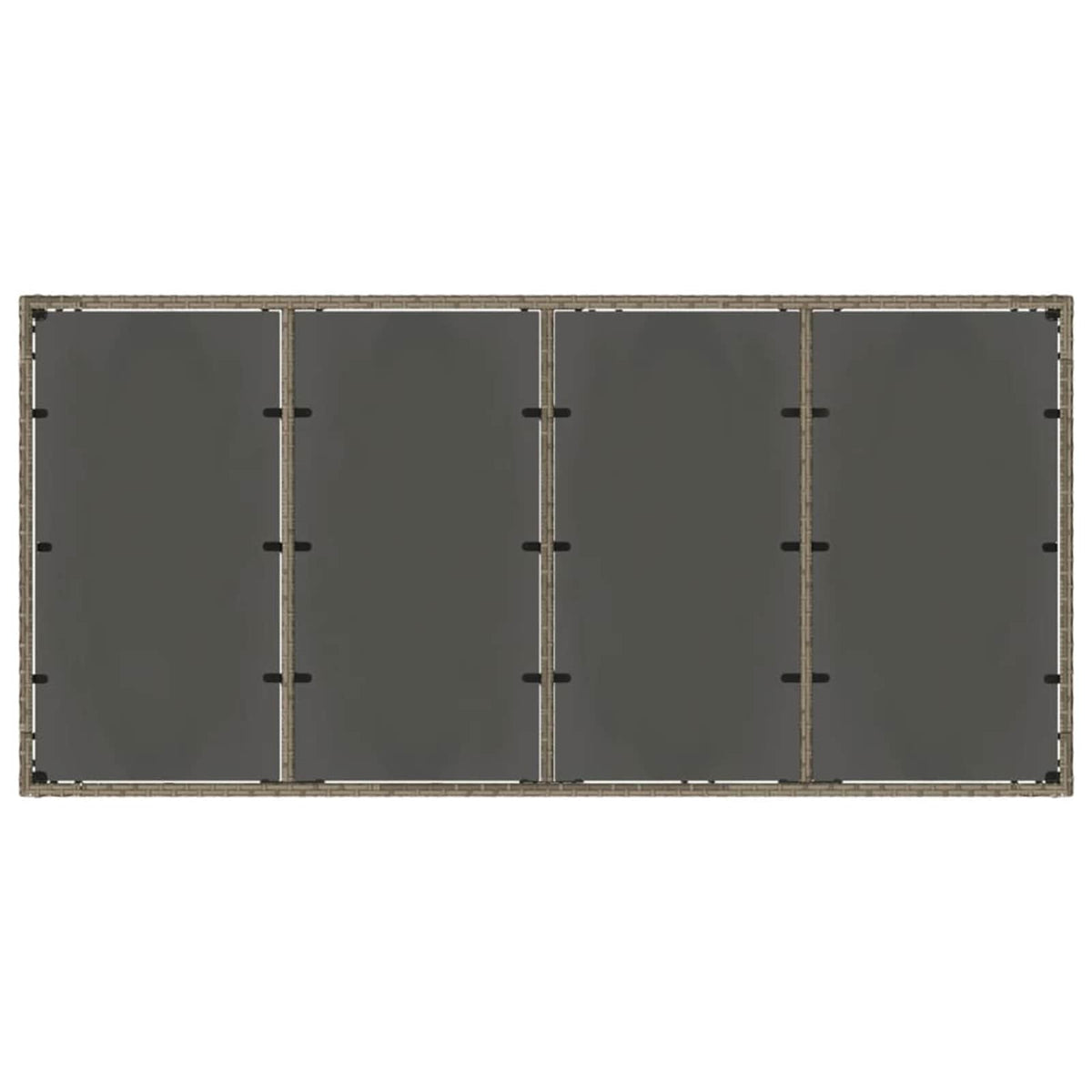 Buiten eettafelset 9 st Grijs poly rattan