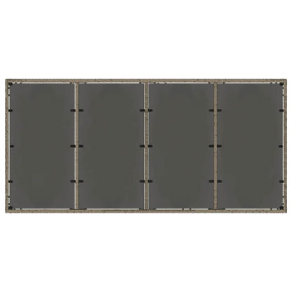 Buiten eettafelset 9 st Grijs poly rattan