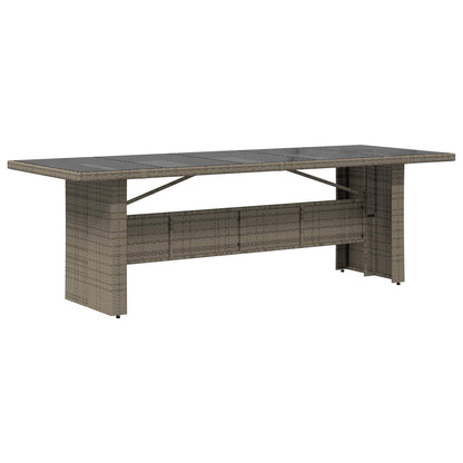 Buiten eettafelset 9 st Grijs poly rattan