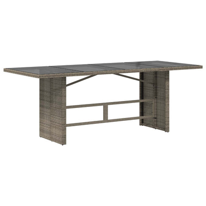 Buiten eettafelset 9 st Grijs poly rattan