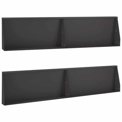 Keerwand 4 st 100 x 12 x 30 cm Staal Zwart