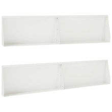 Keerwand 4 st 100 x 12 x 30 cm Staal Wit