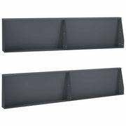 Keerwand staal 4 st 100x12x30 cm antraciet