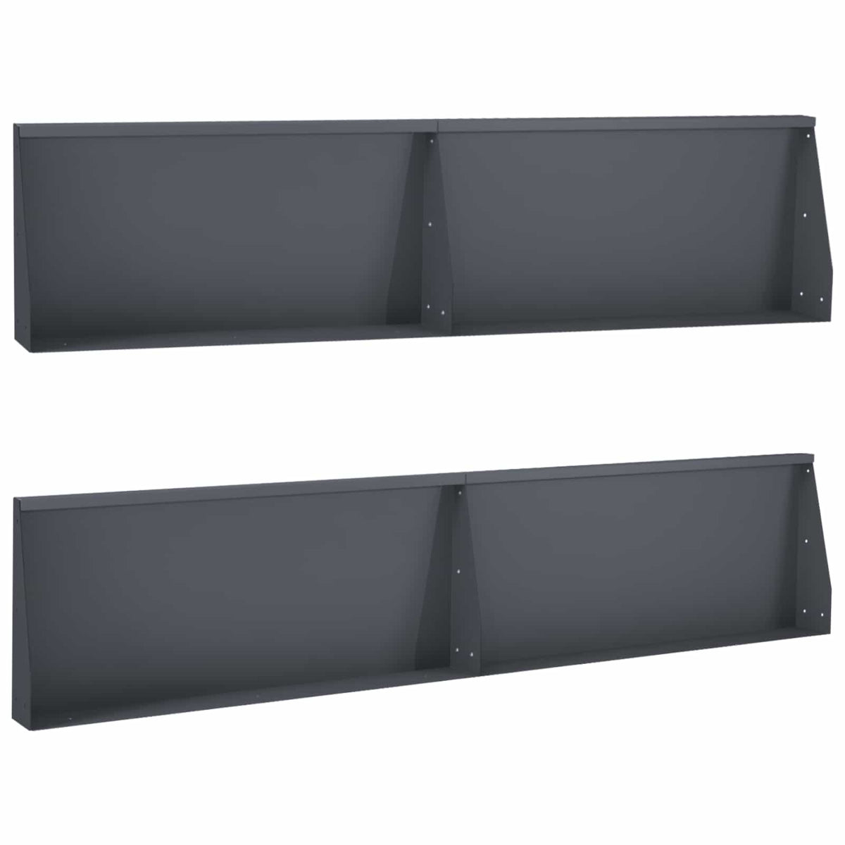 Keerwand 4 st 100 x 12 x 30 cm Staal Antraciet