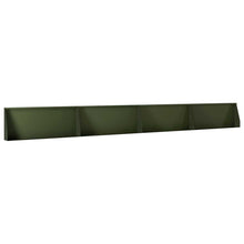 Keerwand 4 st 100 x 12 x 30 cm Staal Olijfgroen