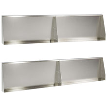 Keerwand 4 st 100 x 12 x 30 cm Roestvrij staal zilver