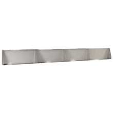 Keerwand 4 st 100 x 12 x 30 cm Roestvrij staal zilver
