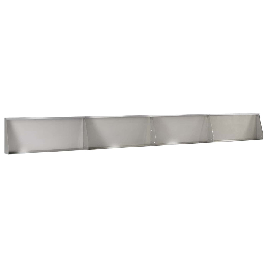 Keerwand 4 st 100 x 12 x 30 cm Roestvrij staal zilver