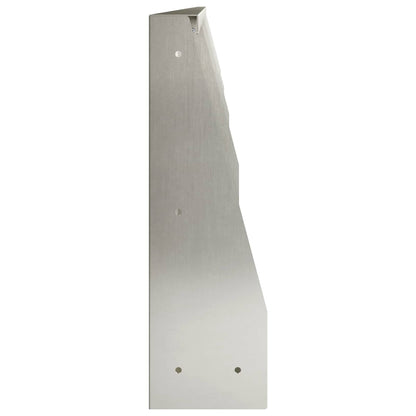 Keerwand 4 st 100 x 12 x 30 cm Roestvrij staal zilver