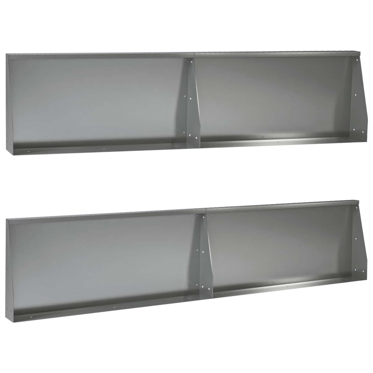 Keerwand 4 st 100 x 12 x 30 cm Gegalvaniseerd staal zilver