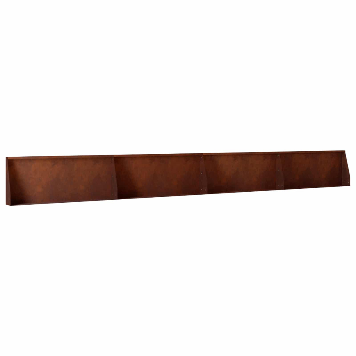 Keerwand 4 st 100 x 12 x 30 cm weervast staal Roestkleurig
