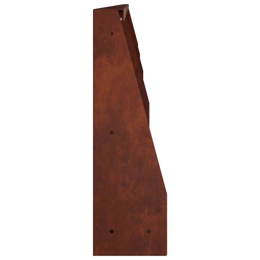 Keerwand 4 st 100 x 12 x 30 cm weervast staal Roestkleurig