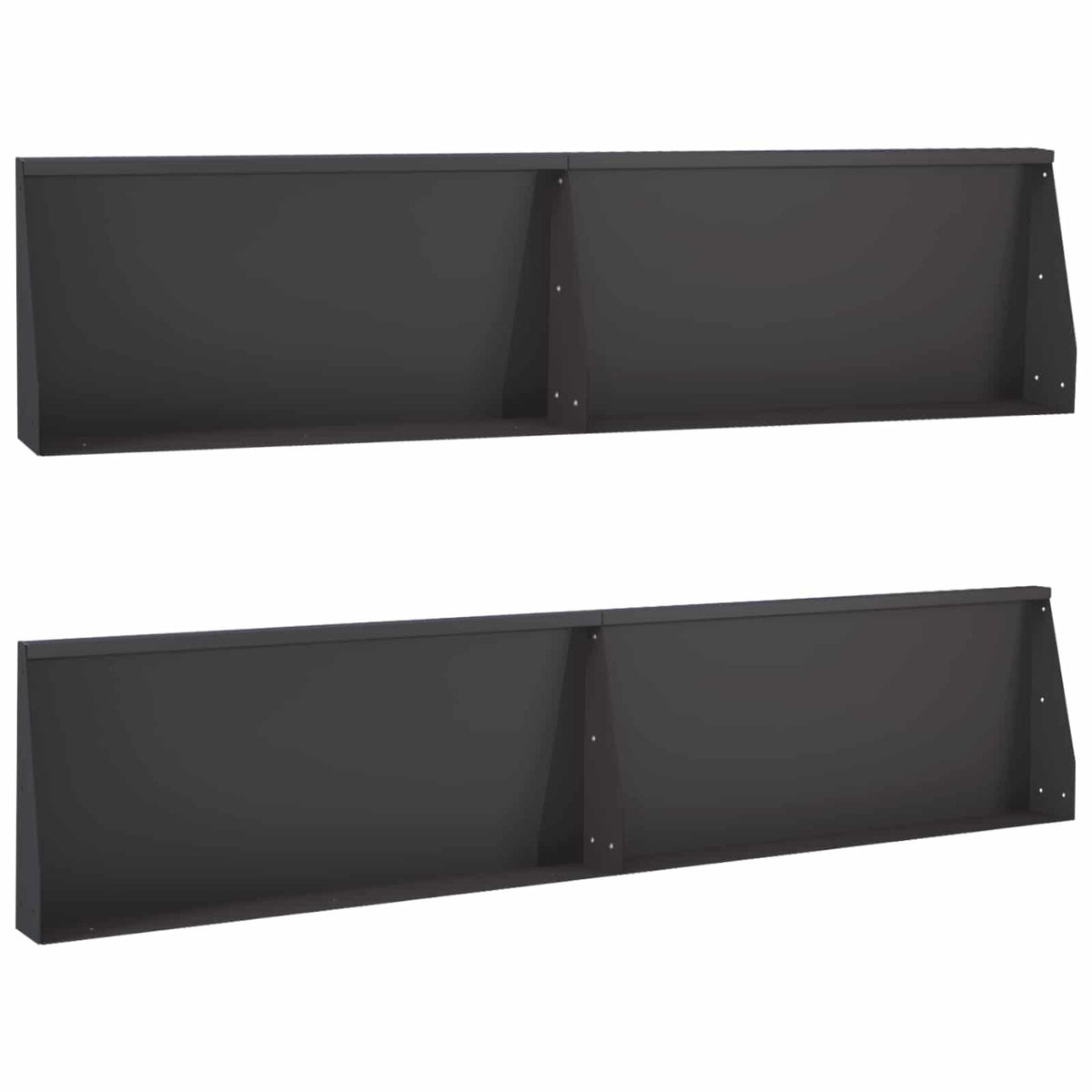 Keerwand 4 st 100 x 12 x 40 cm Staal Zwart